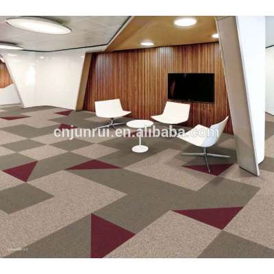 solution dyed pp tufted loop pile pvc backing commercial carpet tiles